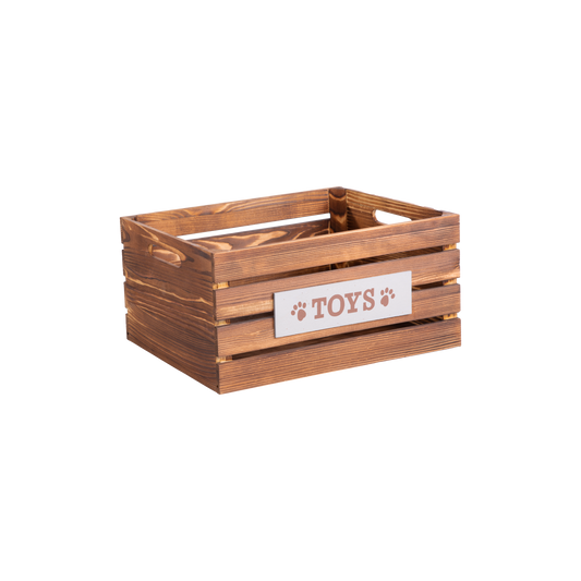 Dog Toy Storage Box Wooden Crate