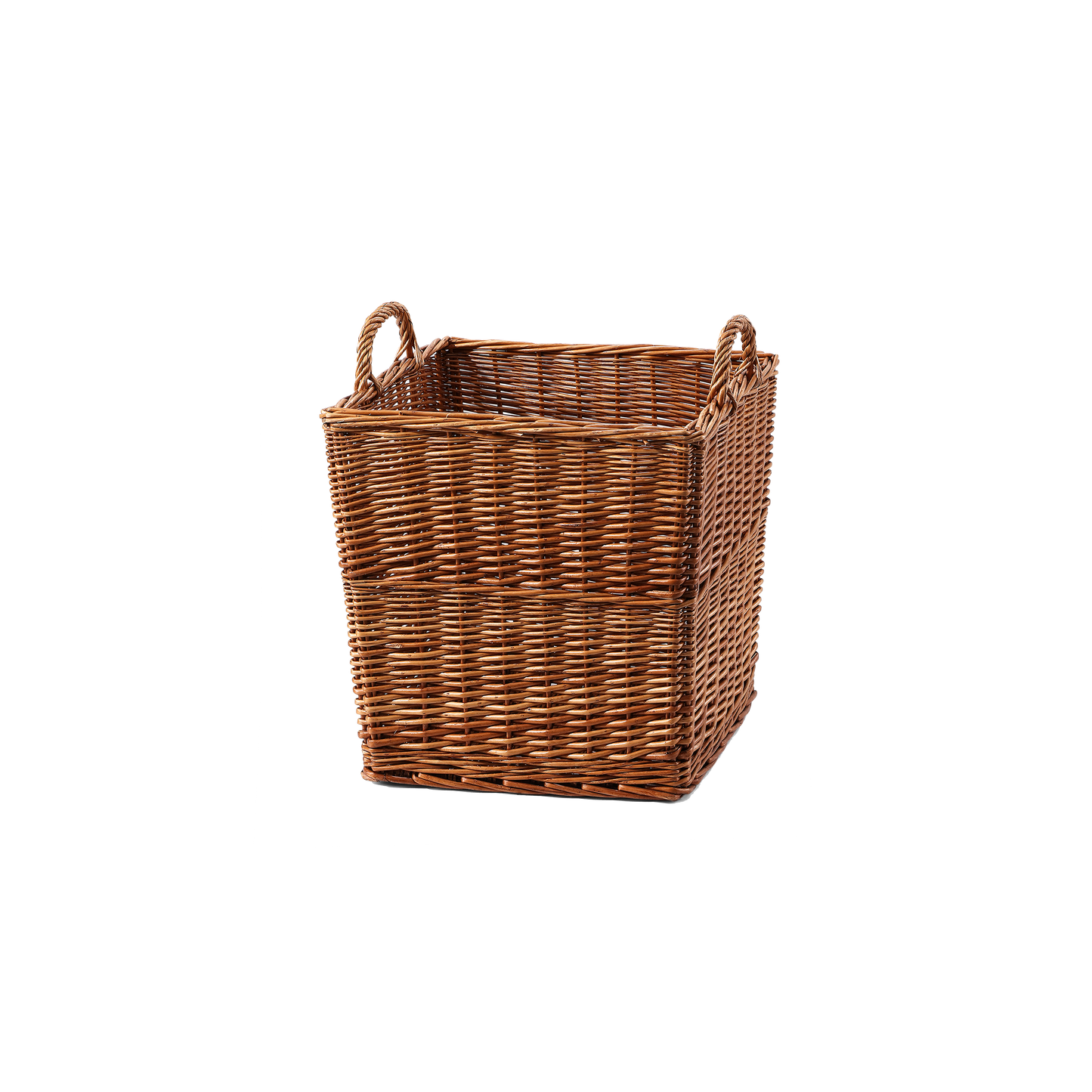 Double Steamed Square Wicker Log Basket
