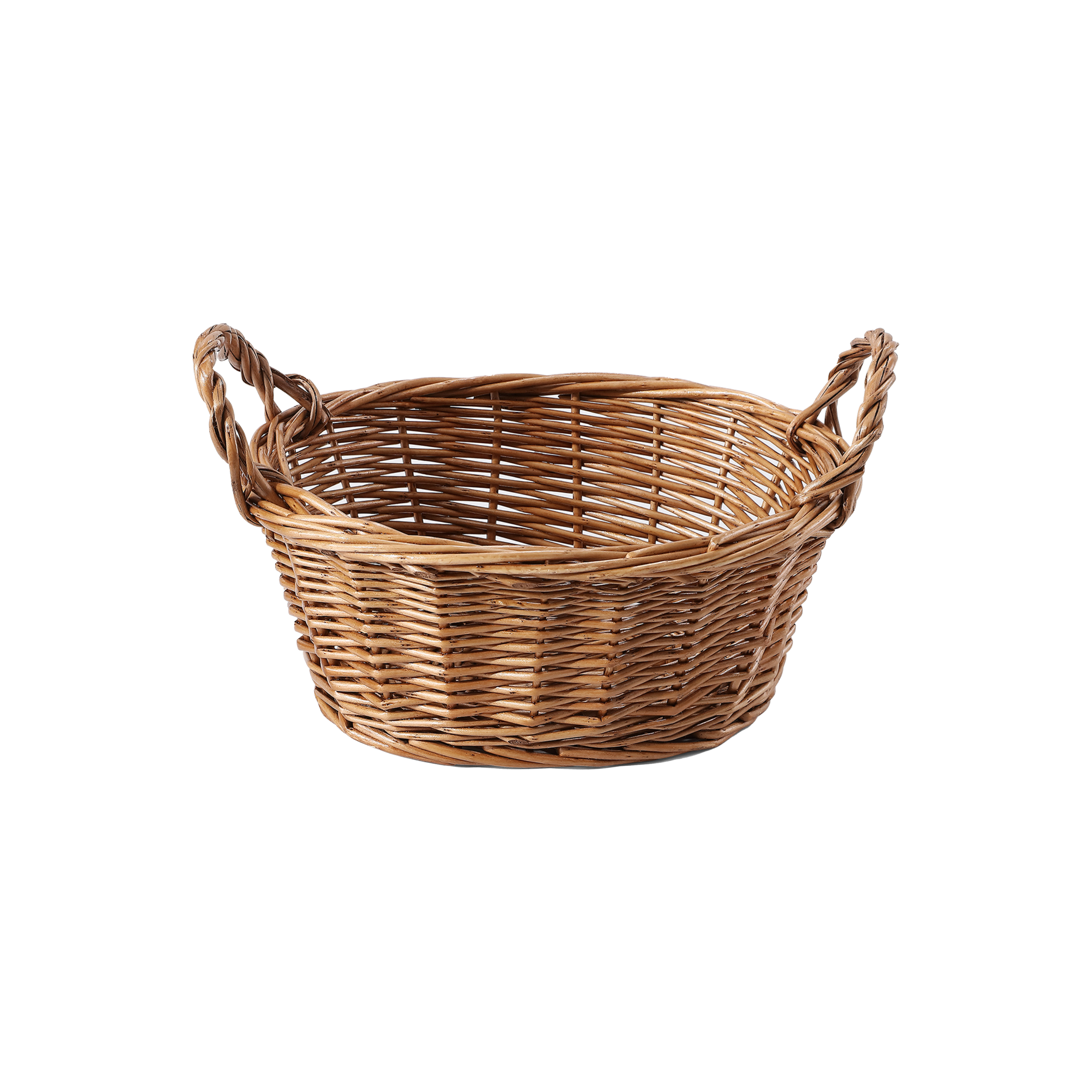 Oval Wicker Bread Basket with Handle