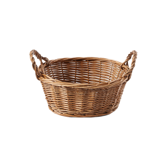 Oval Wicker Bread Basket with Handle