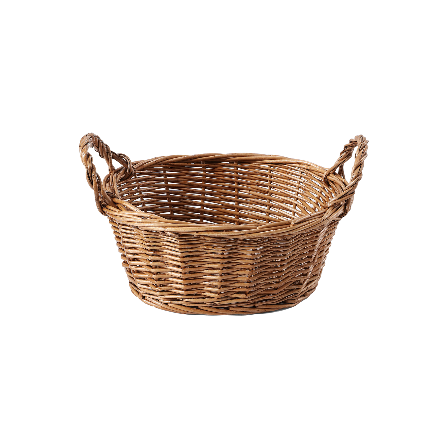 Oval Wicker Bread Basket with Handle