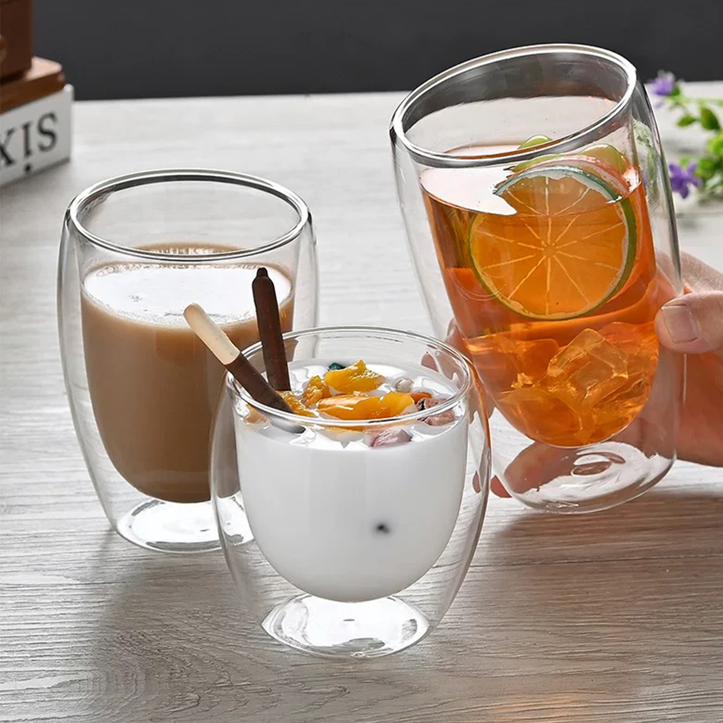 250ml Double Wall Glass Set of 6