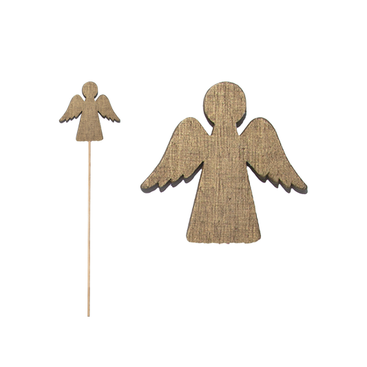Set 10 Wooden Angel Stick Decorations