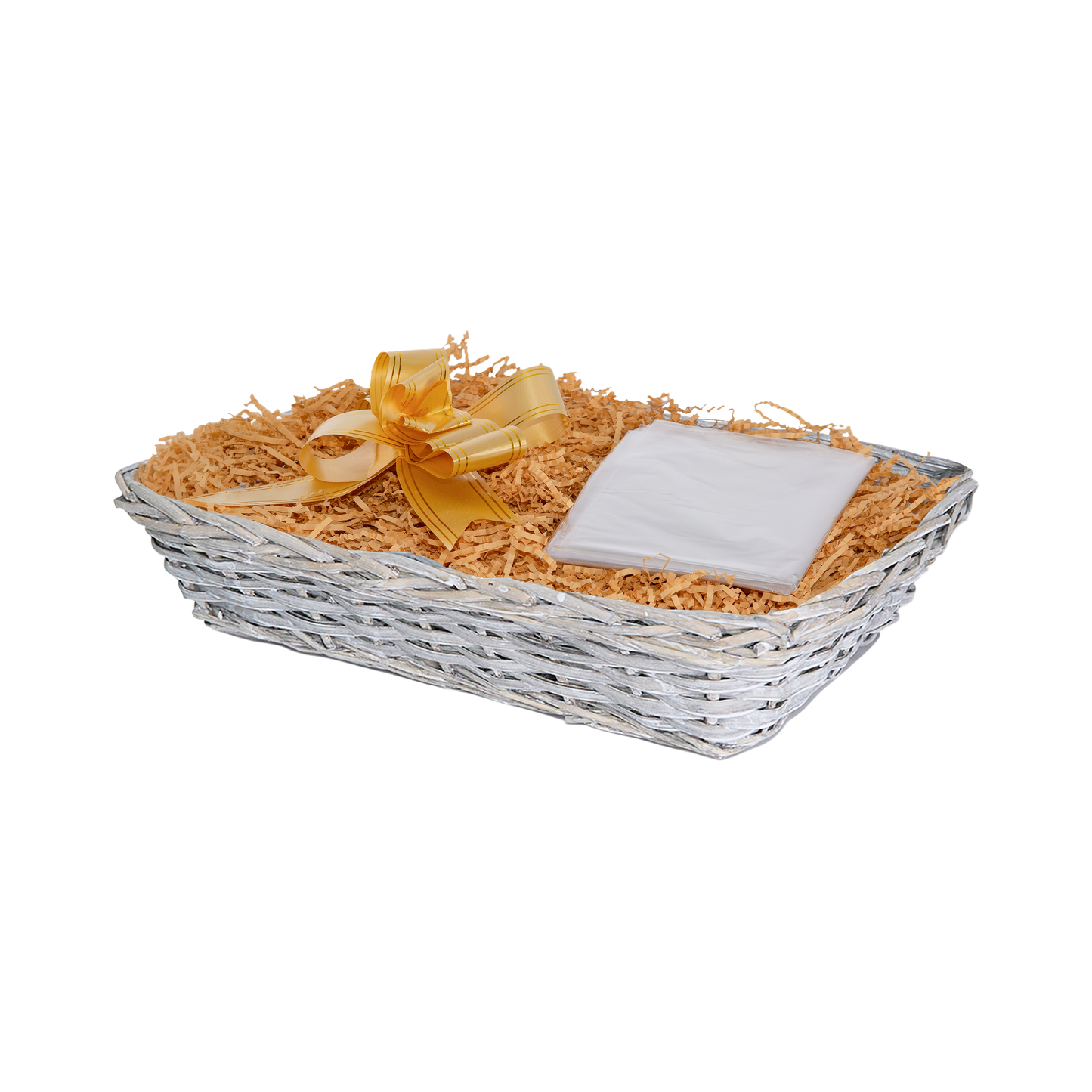 Grey Wicker Basket Gift Hamper Kit