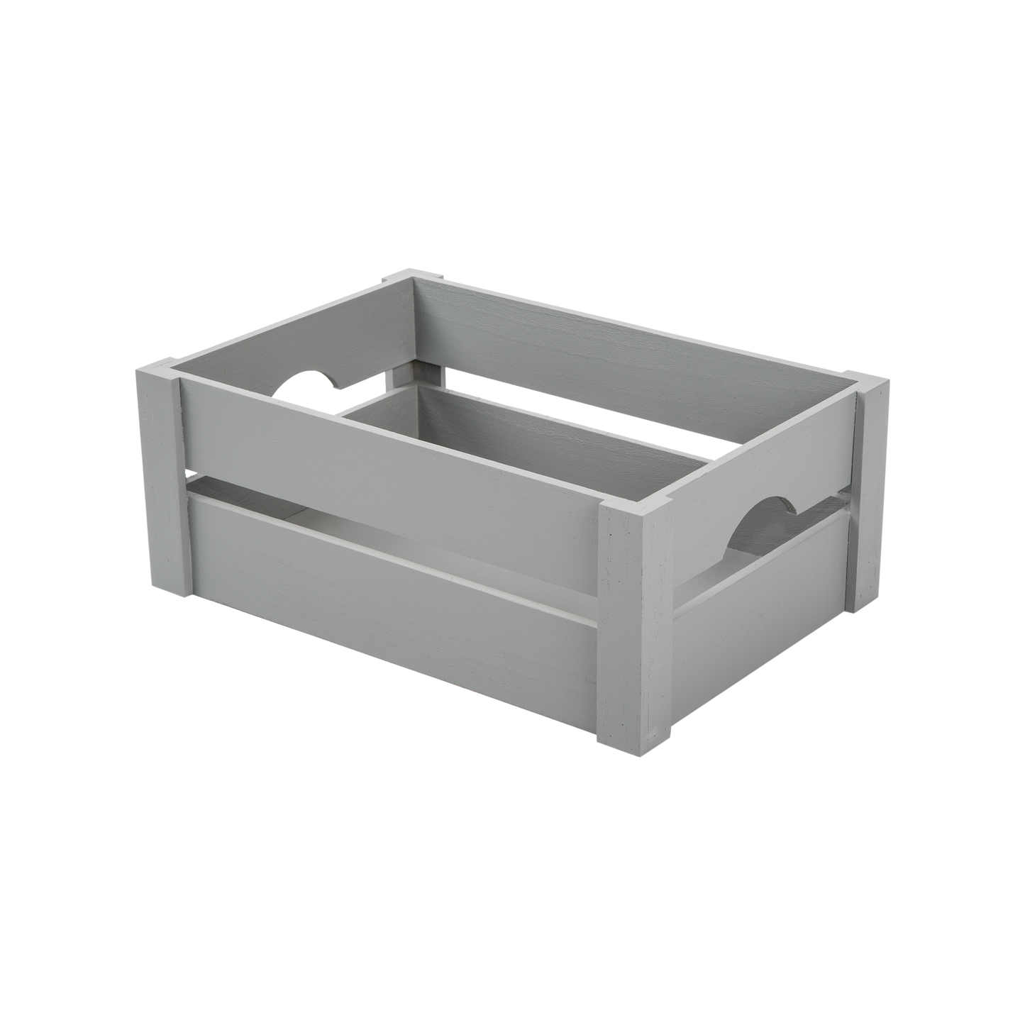 Grey Wooden Crate with Handle - 3 Sizes