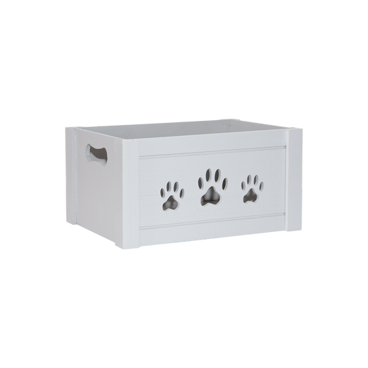 Grey Wooden Dog Toy Storage Box - 3 Sizes