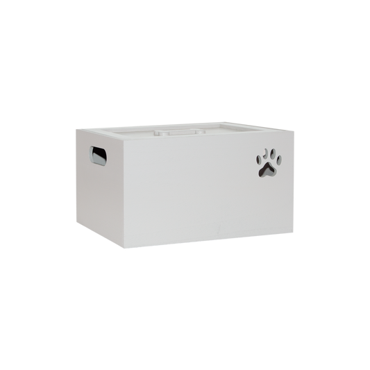 Grey Wooden Dog Toy Storage Box - 2 Sizes