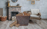 Heavy Duty Log Basket as a at Fireside Storage Solution for Home and Garden Collection & Kindling Decoration