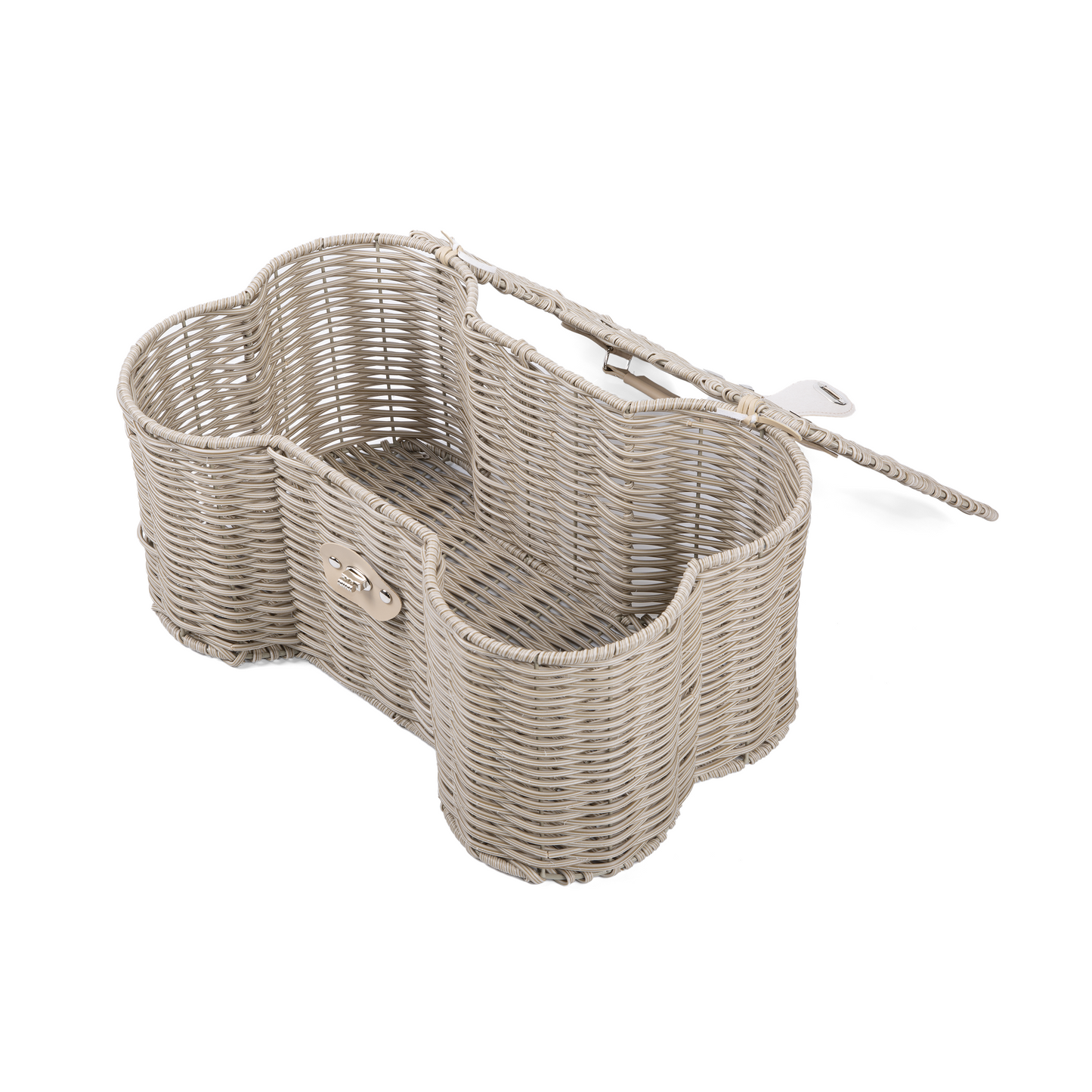 Ivory Faux Wicker Bone-Shaped Hamper Basket - 2 Sizes