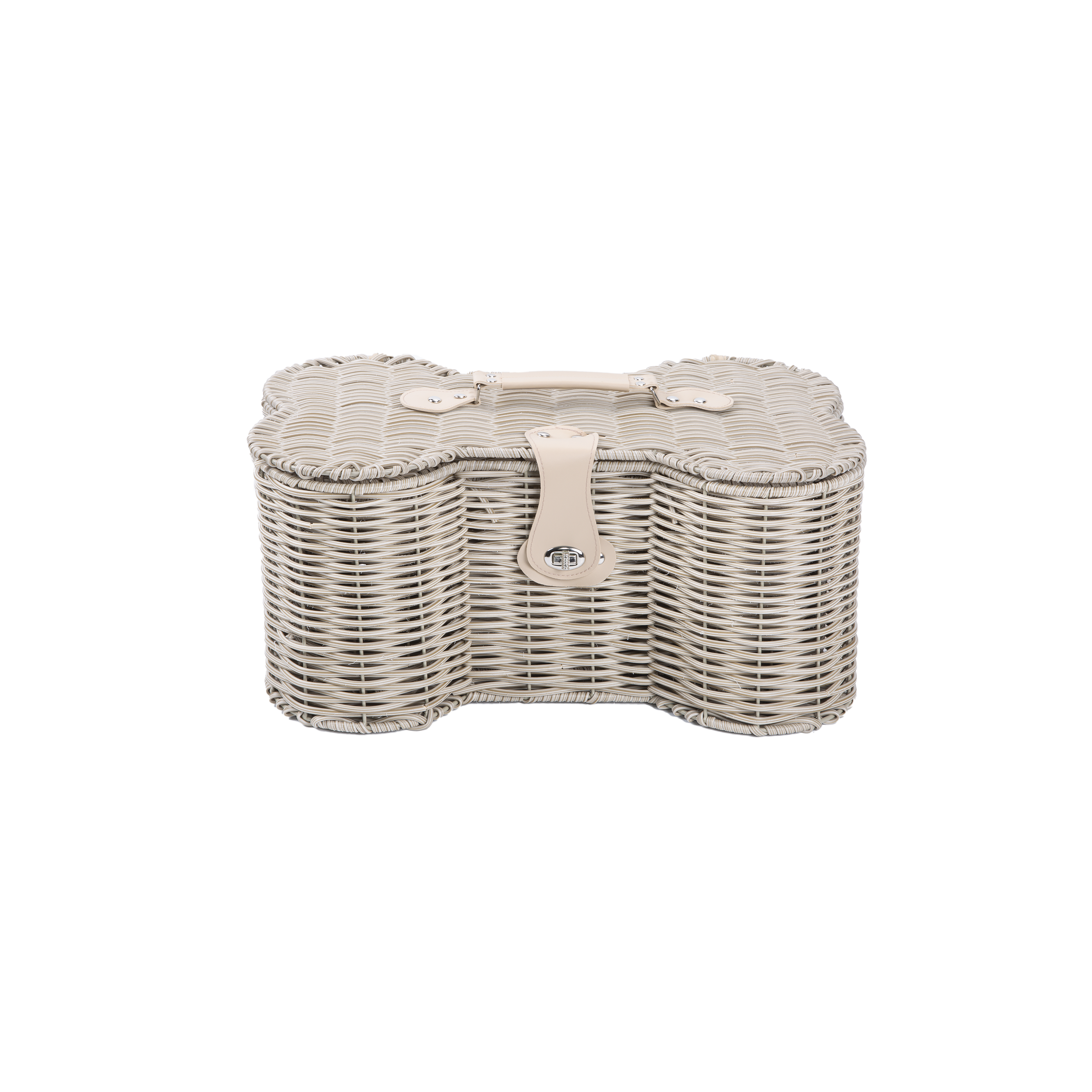 Ivory Faux Wicker Bone-Shaped Hamper Basket - 2 Sizes – Wickerfield