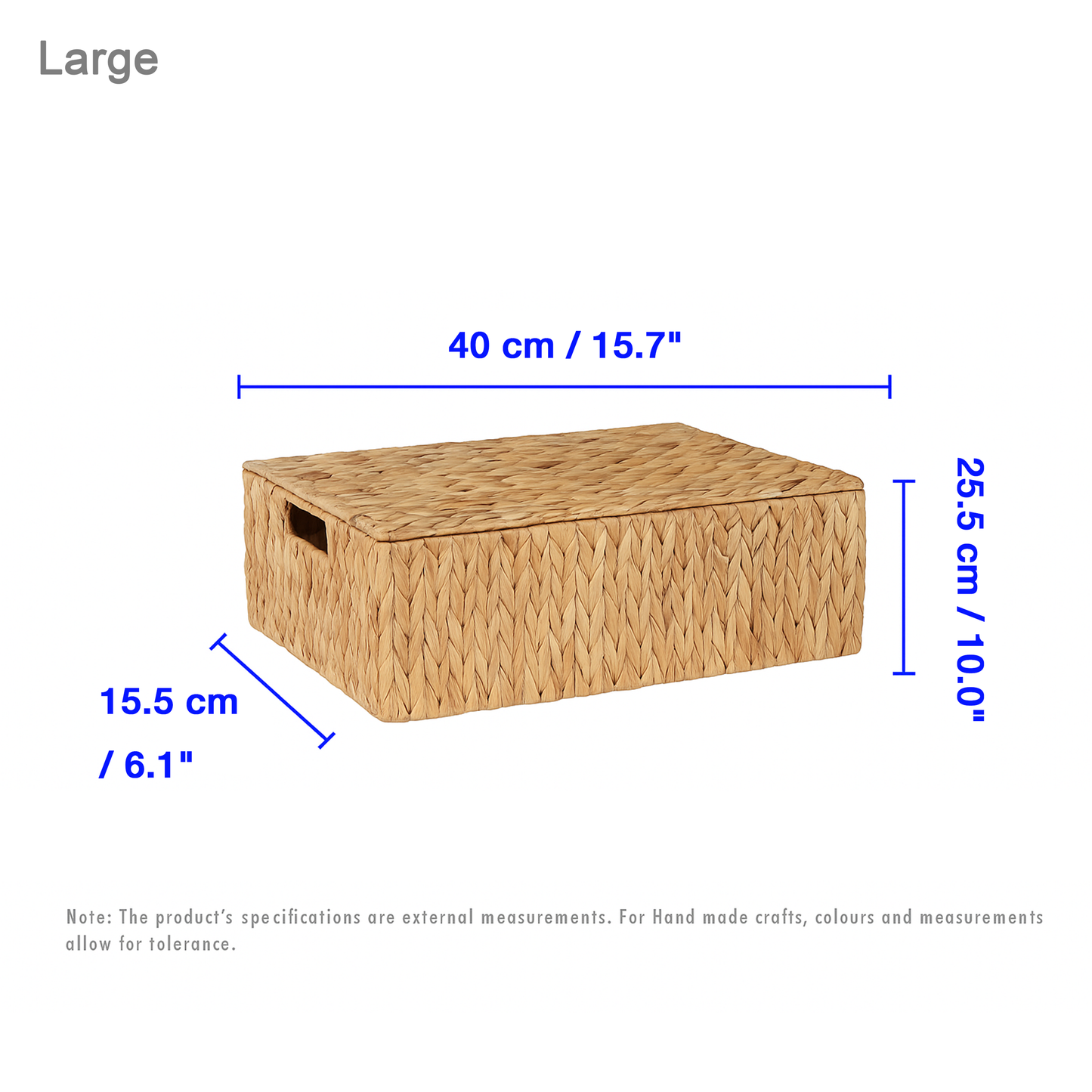 Water Hyacinth Woven Storage Hamper - 2 Sizes
