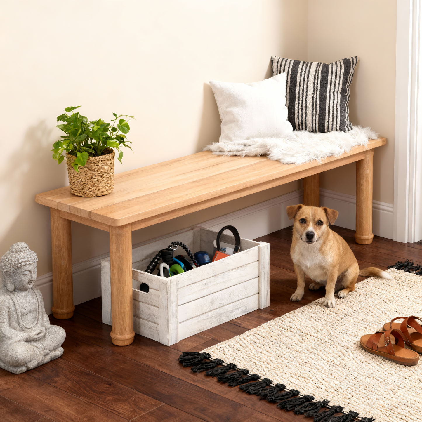 Grey Oval Cut-out Wooden Crate - 3 Sizes