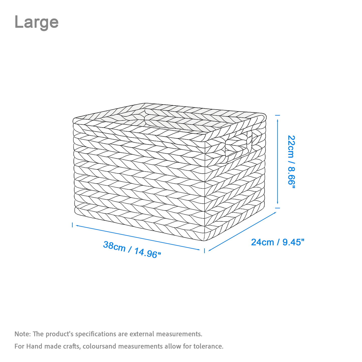 Deep Water Hyacinth Storage Basket - 3 Sizes