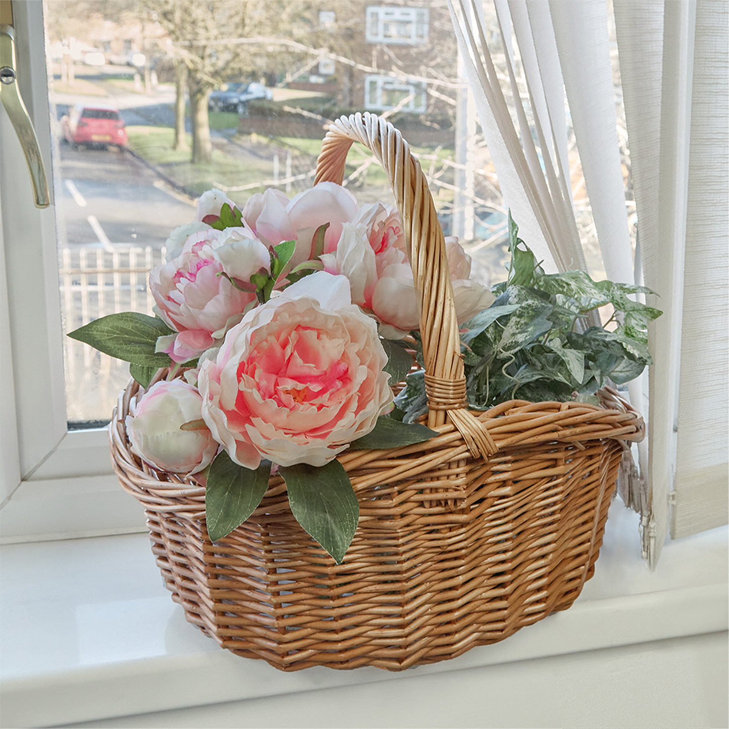 Light Steamed Oval Wicker Shopper Basket - 2 Sizes