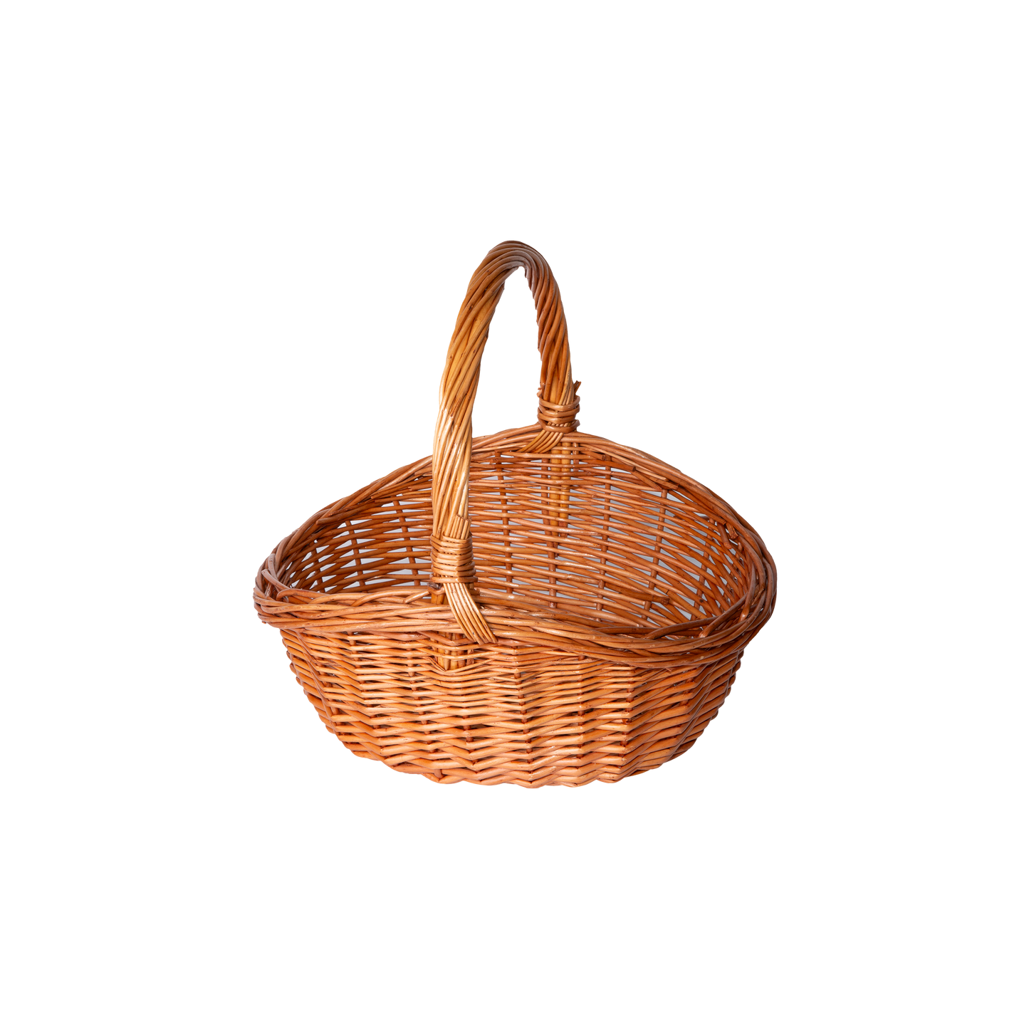 Light Steamed Oval Wicker Shopper Basket - 2 Sizes
