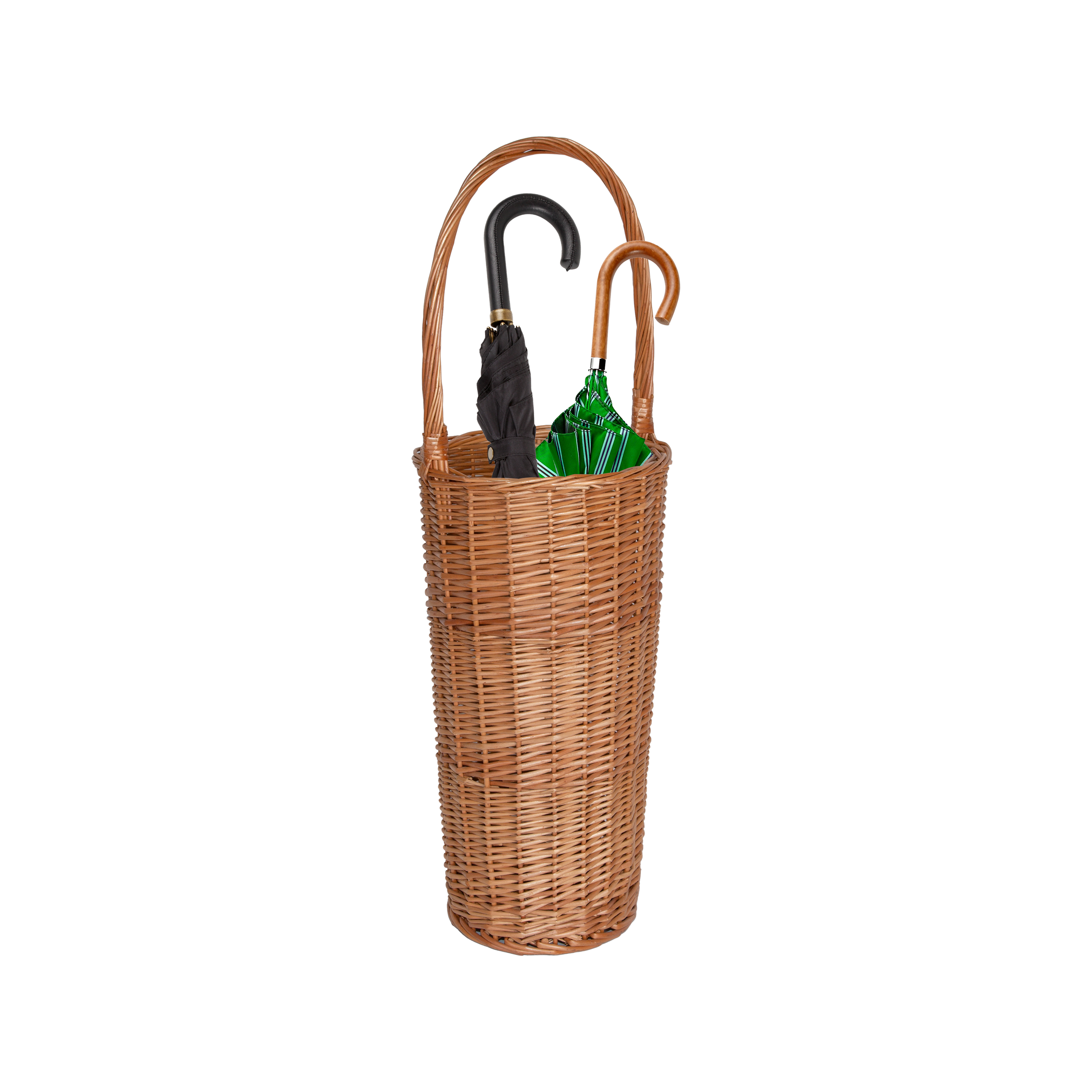Wicker Umbrella Stand with Handle