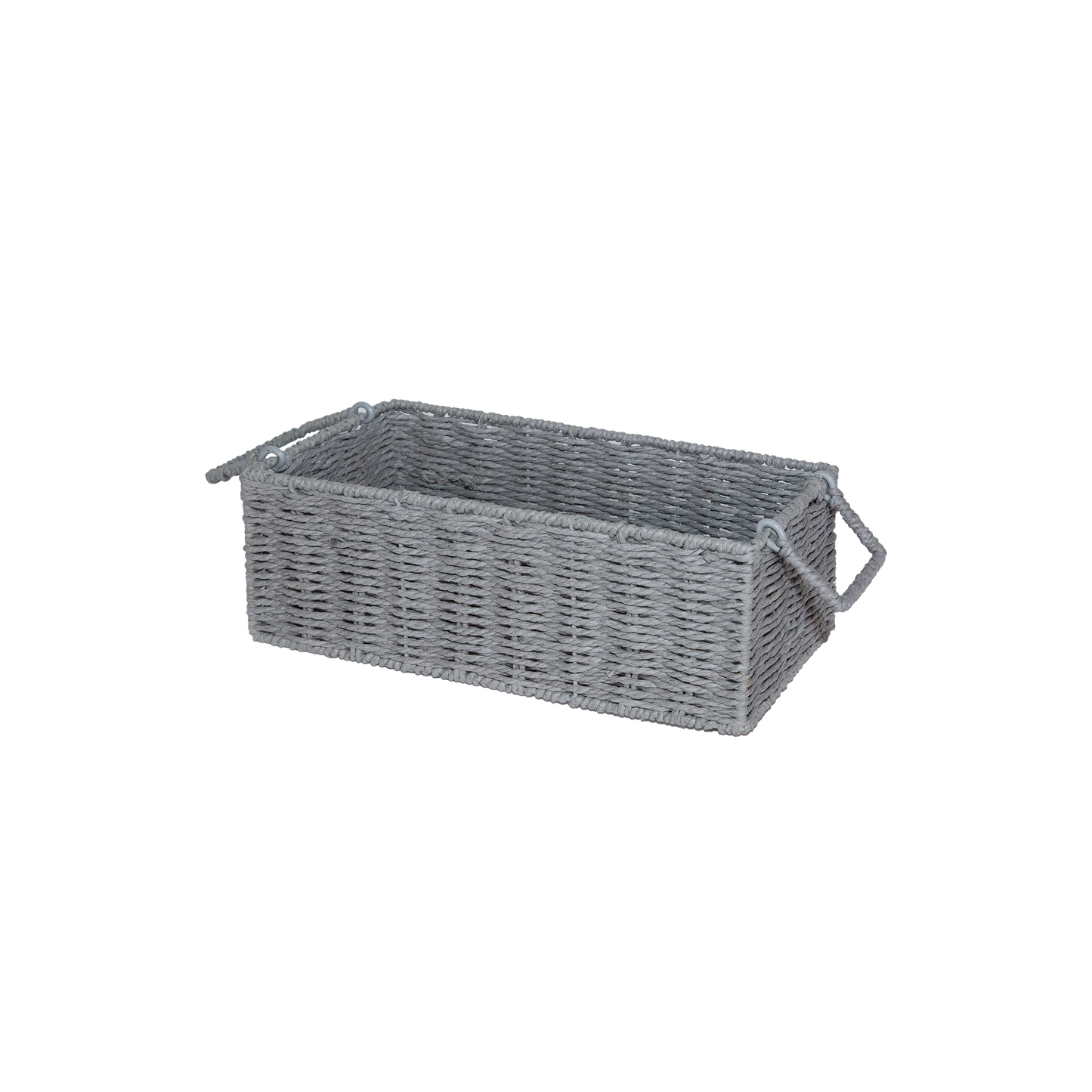 Narrow Paper Rope Storage Basket with Handle