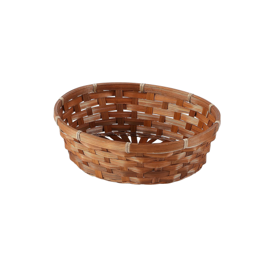 Oval Bamboo Packing Basket Tray - Double Steamed / Natural
