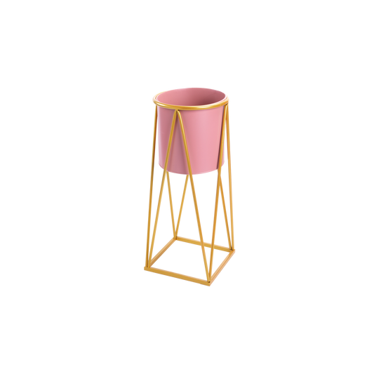Pink Metal Planter with Stand - 2 Sizes