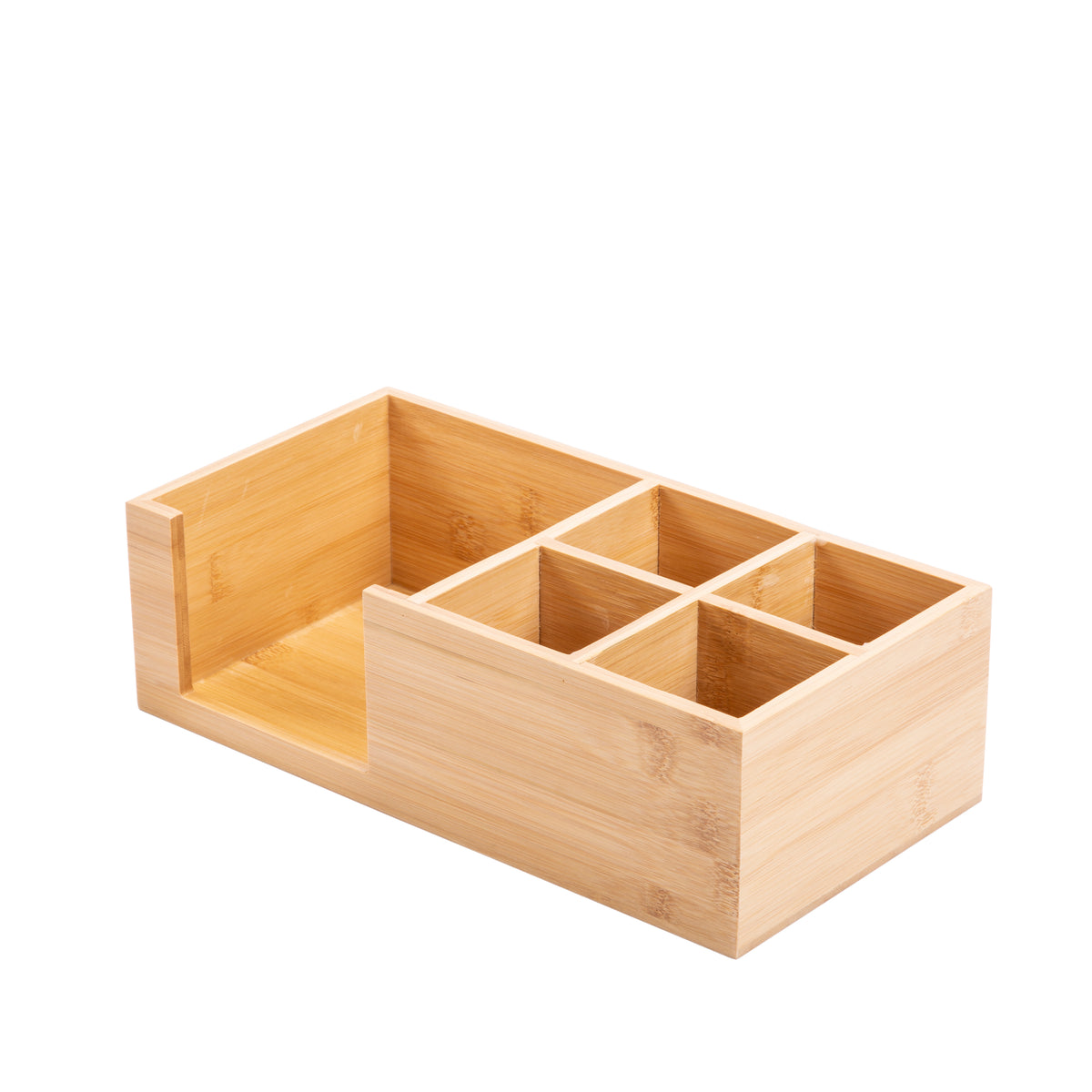 Bamboo Desktop Organiser - 5 Compartments