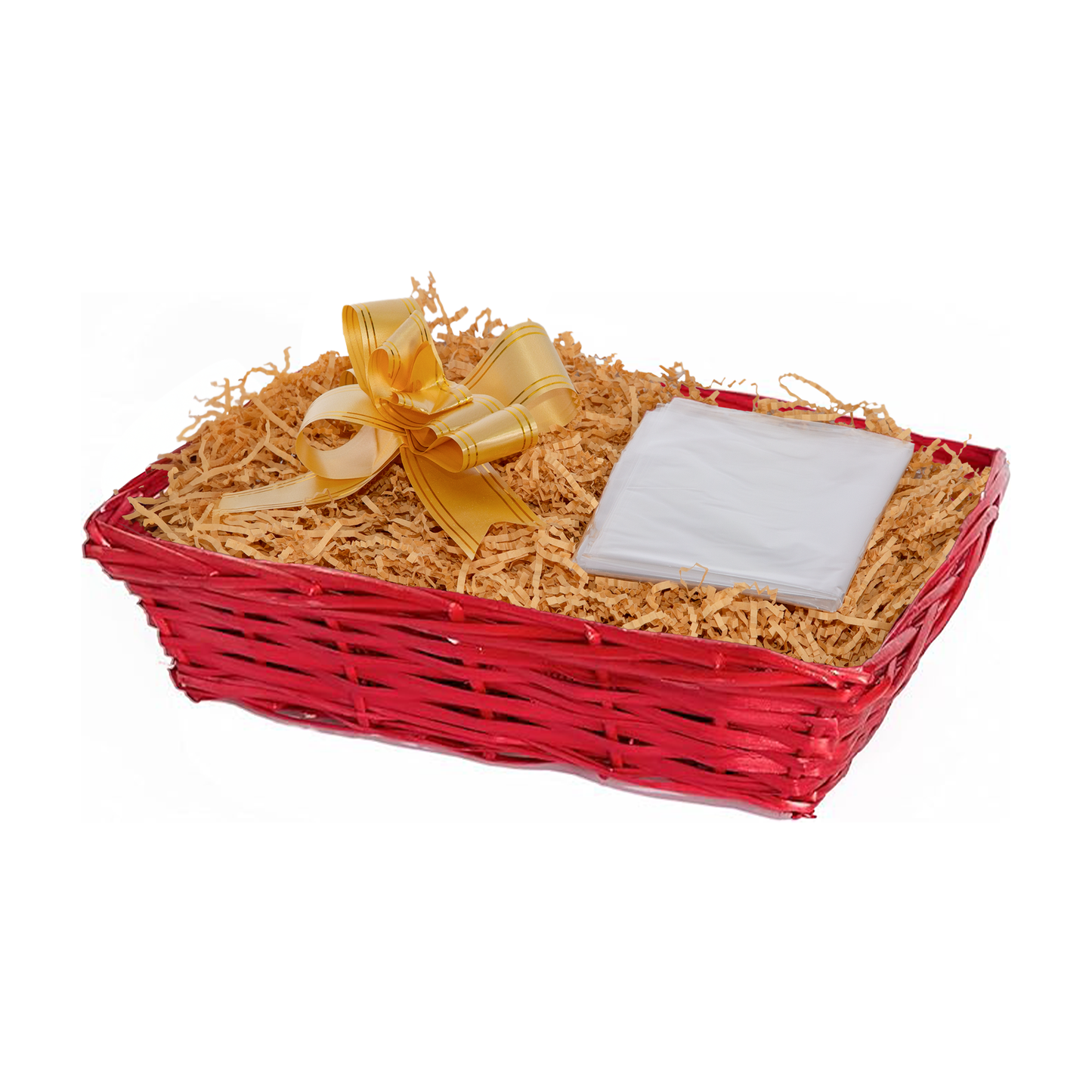 Red Wicker Basket Gift Hamper Kit