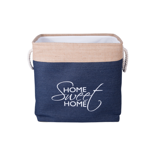 Rope Handled Canvas Laundry Basket with Lining
