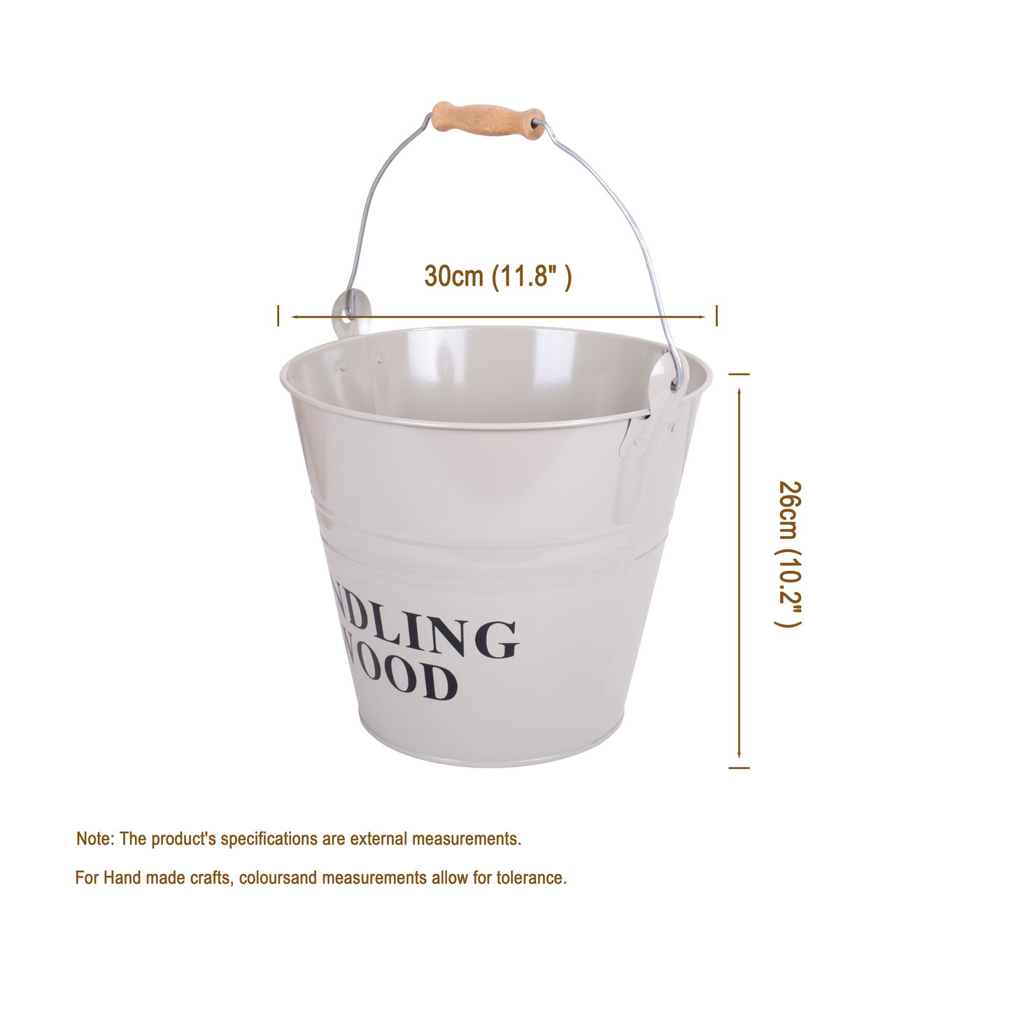 Round Metal Kindling Basket with Carry Handle