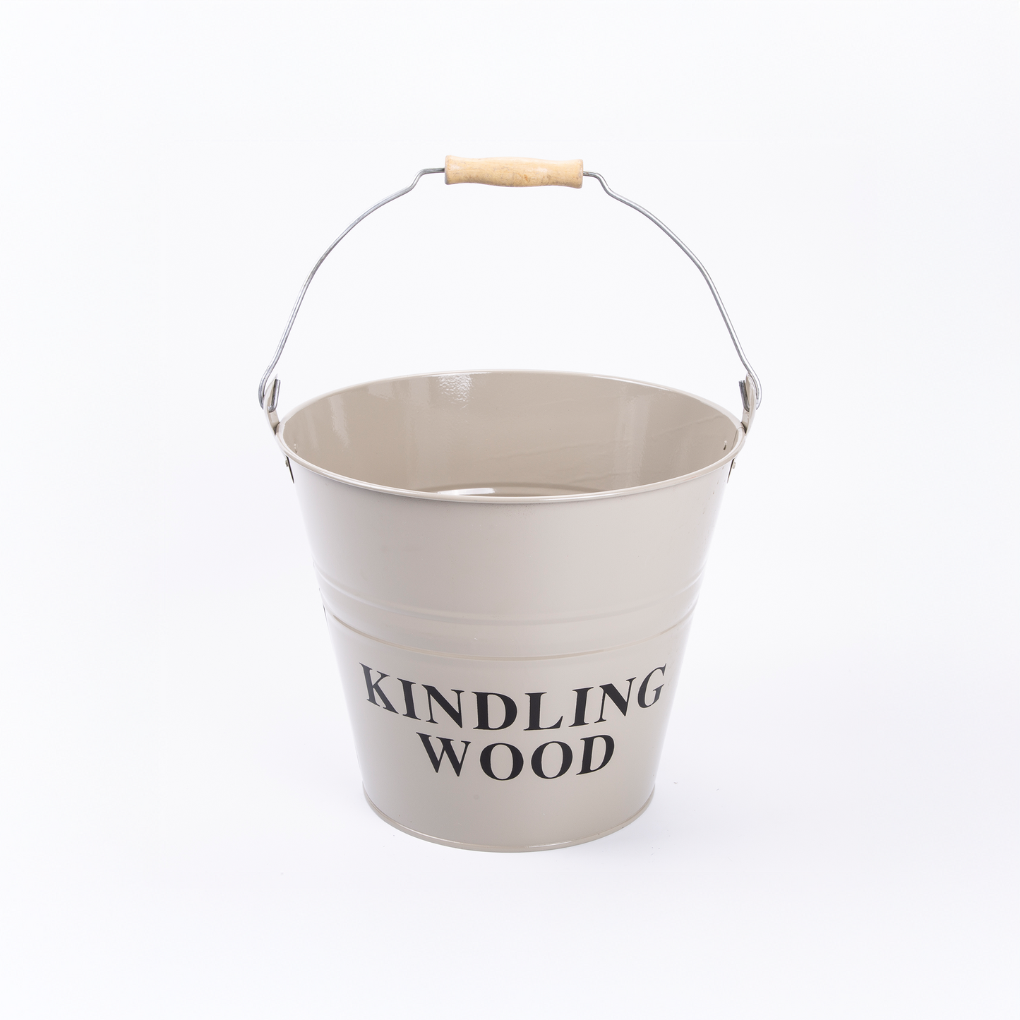 Round Metal Kindling Basket with Carry Handle