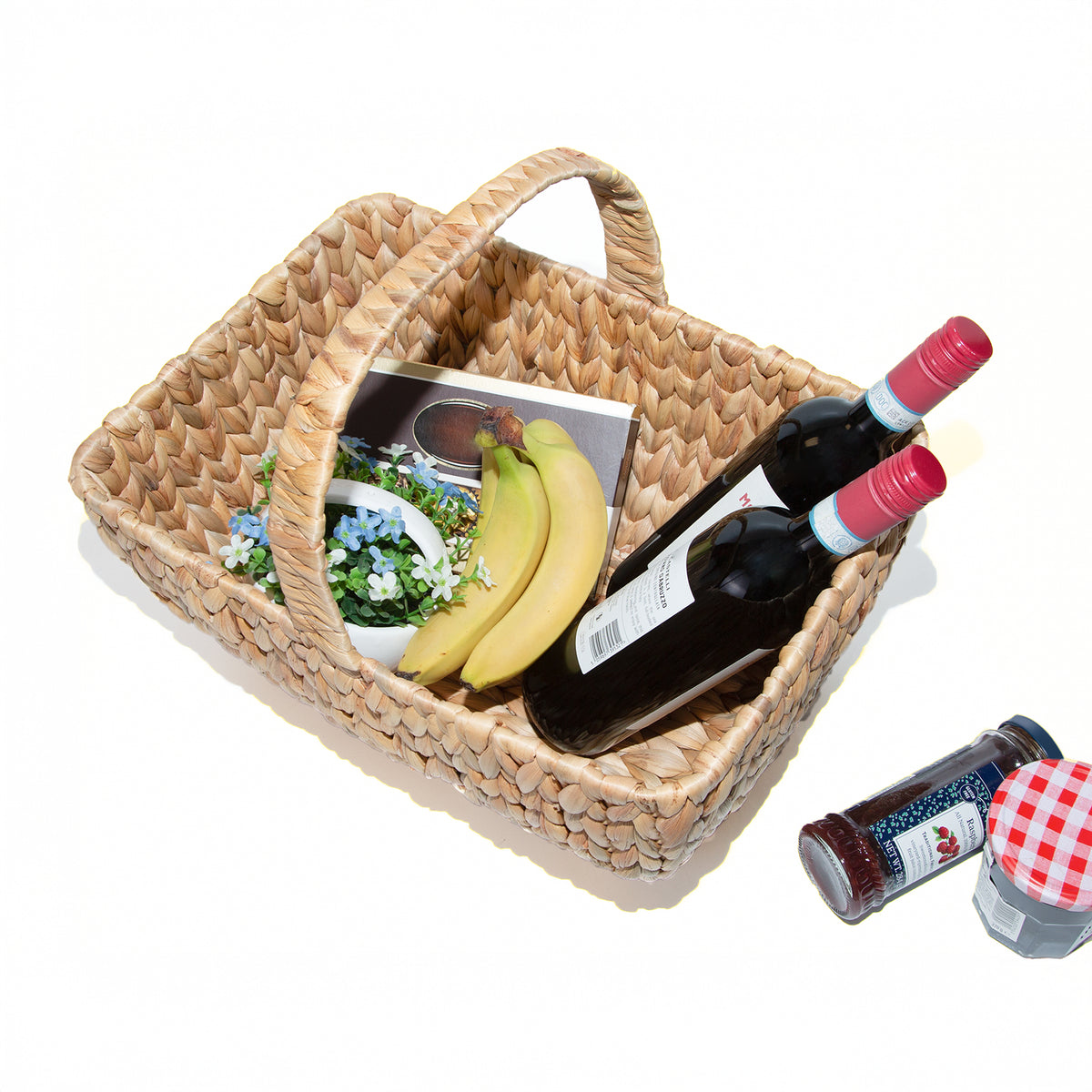 Water Hyacinth Woven Shopper Basket