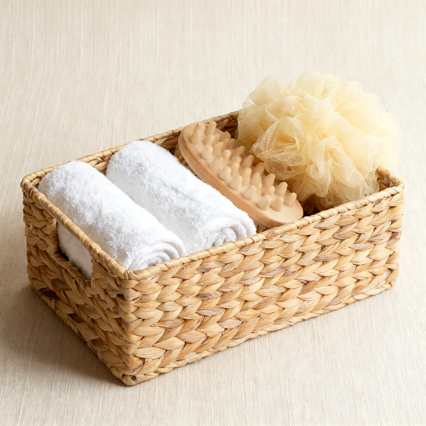 Water Hyacinth Rectangular Storage Basket - 3 Sizes