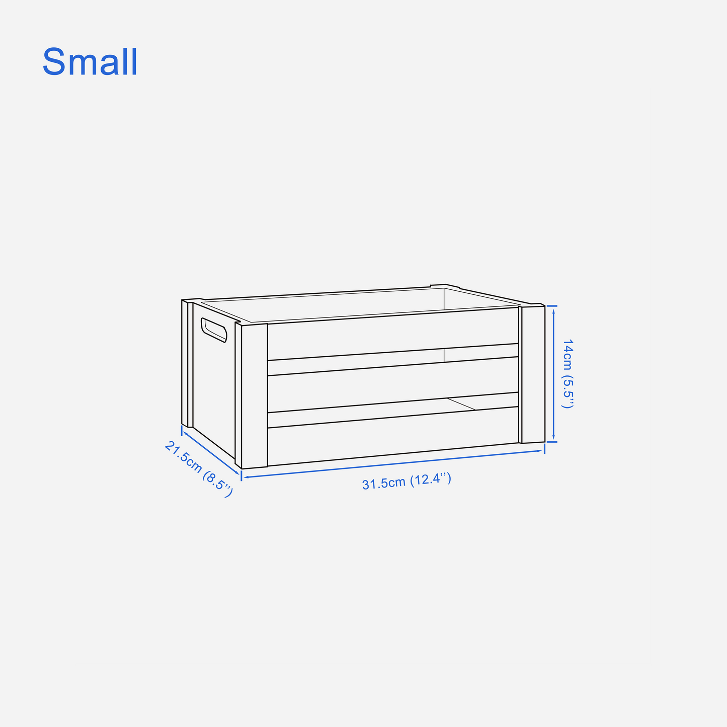 Brown Oval Cut-out Slatted Wooden Crate - 3 Sizes