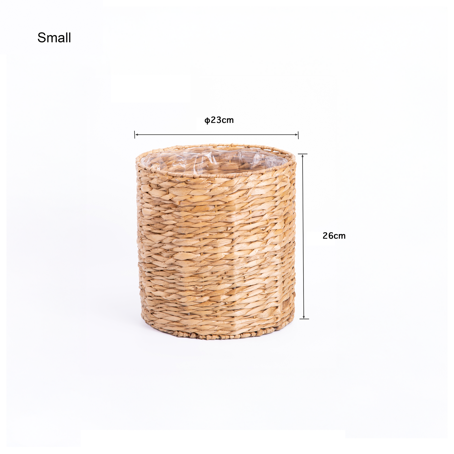 Polygonal Water Hyacinth Planter with Plastic Lining - 2 Sizes