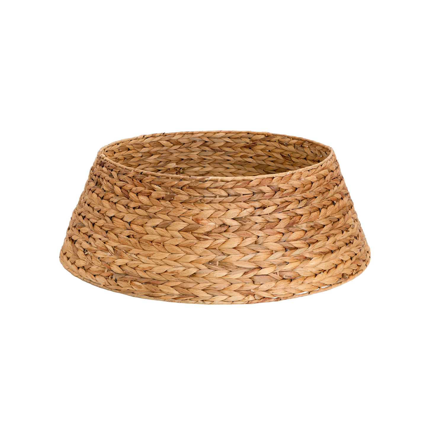 2-Panel Detachable Water Hyacinth Christmas Tree Skirt