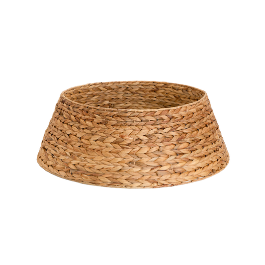 2-Panel Detachable Water Hyacinth Christmas Tree Skirt