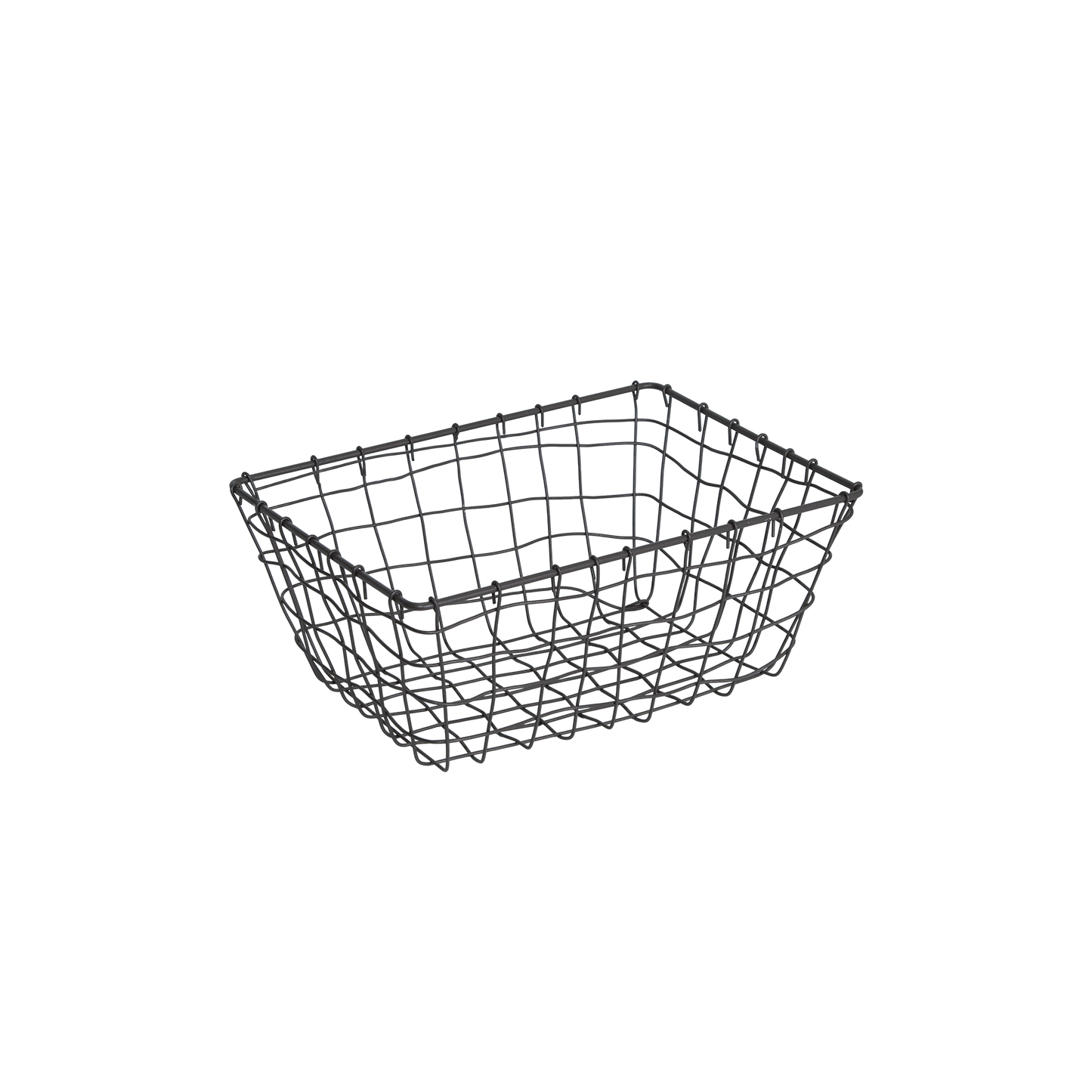 Rectangular Seagrass Edge Metal Wire Basket