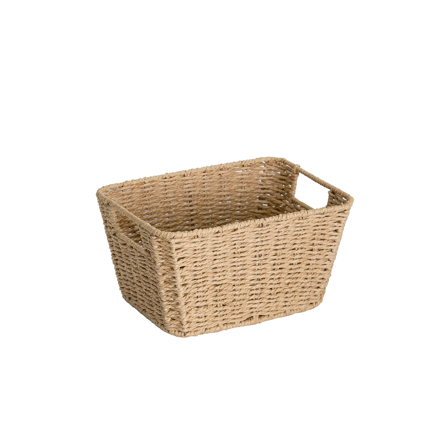 Paper Rope Storage Basket with Handle Set 2