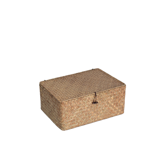 Seagrass Storage Basket Box with Lid