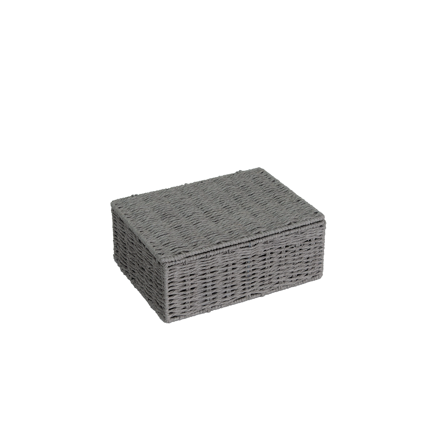 Grey Paper Rope Storage Hamper Basket Box - 3 Sizes