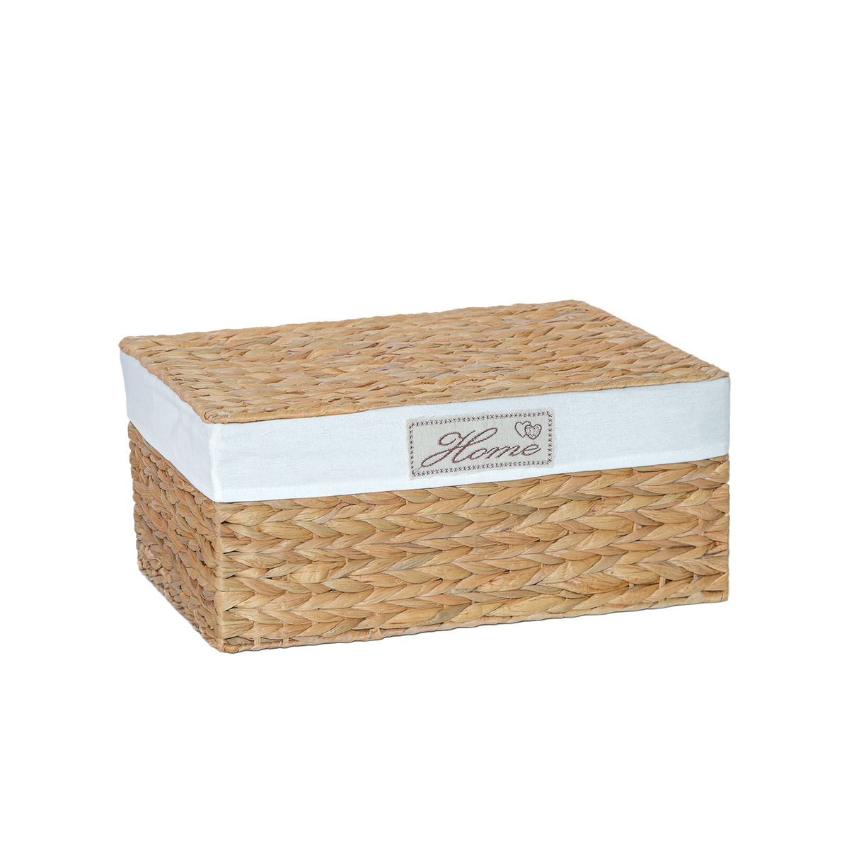 Water Hyacinth Storage Hamper with Lid & Lining