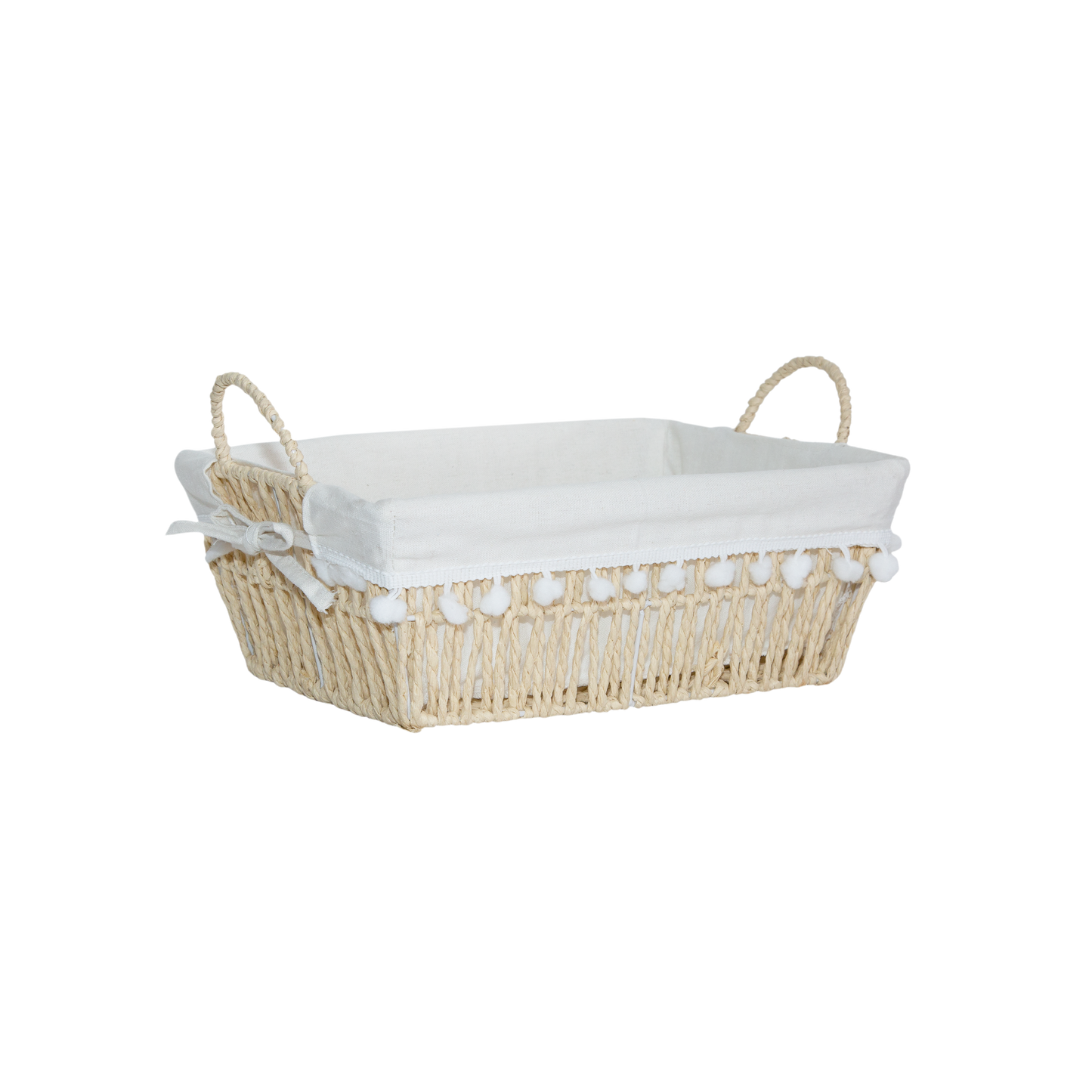 Storage Hamper Basket with Handle - Seagrass / Paper Rope