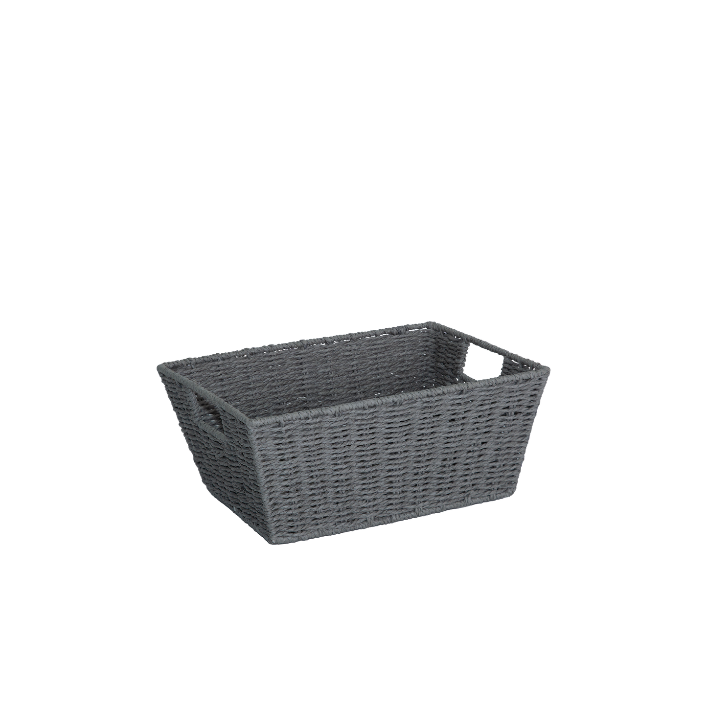 Tapered Paper Rope Storage Basket Tray -Grey / Beige