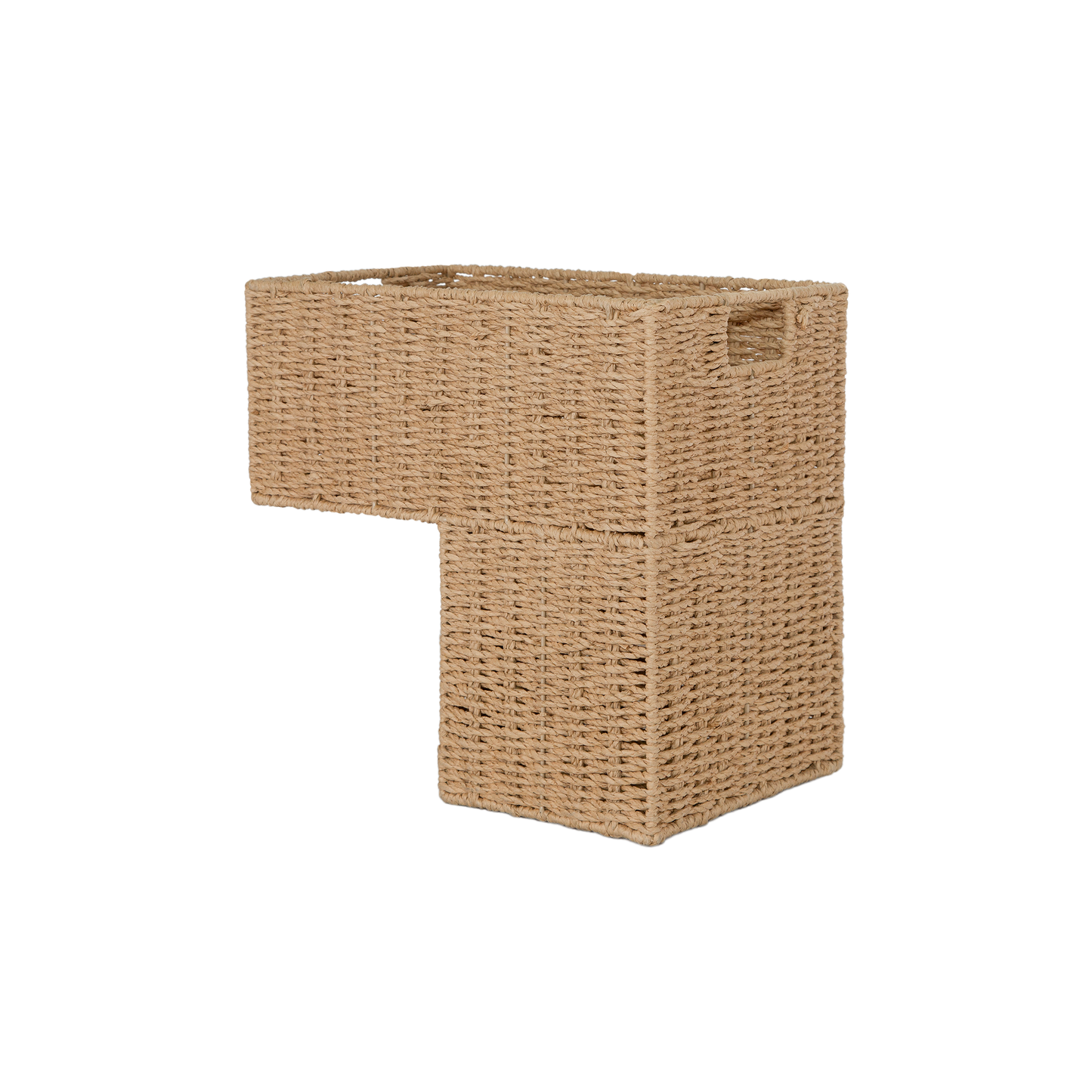 Paper Rope Stair Storage Basket with Handle