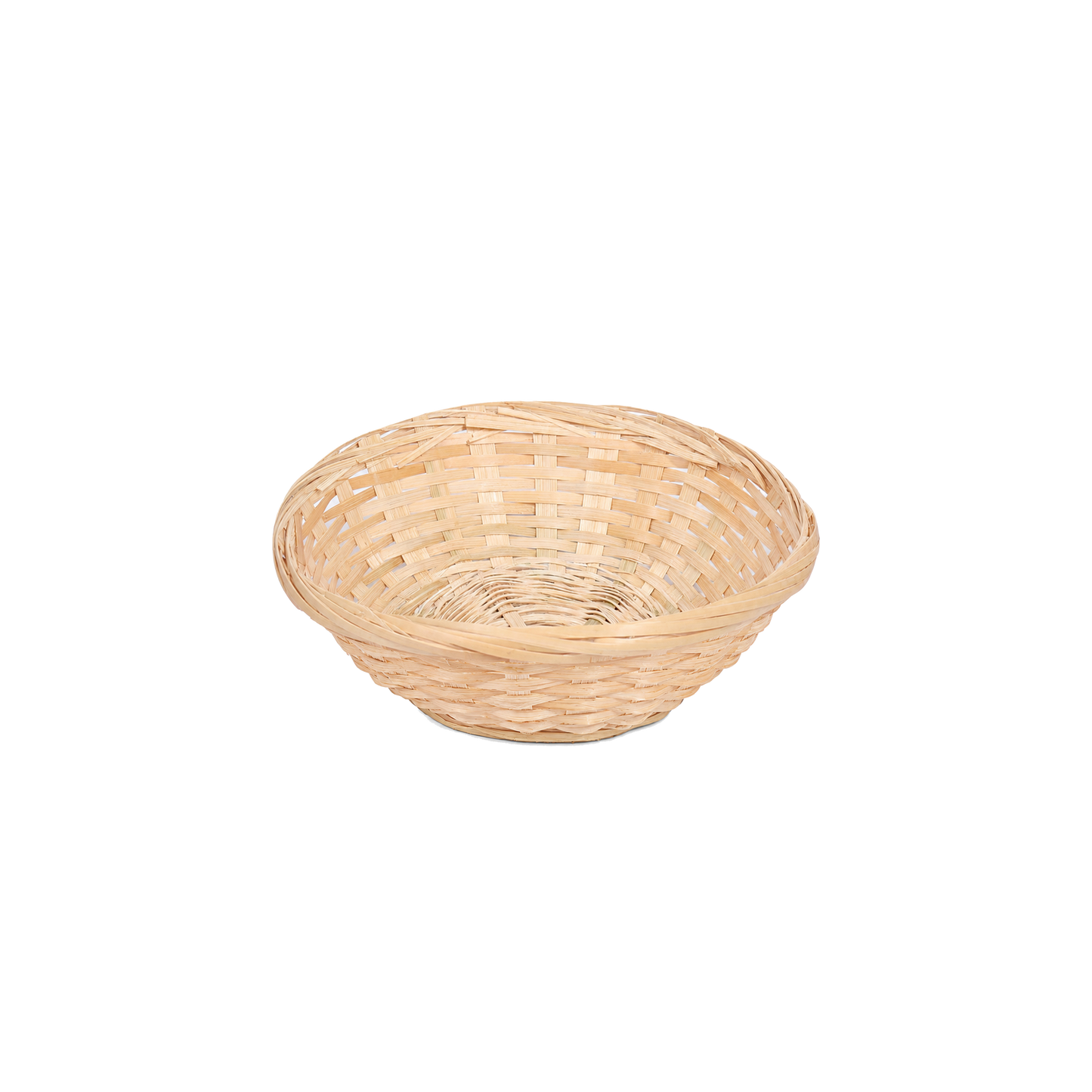 7" Round Bamboo Packing Basket Tray