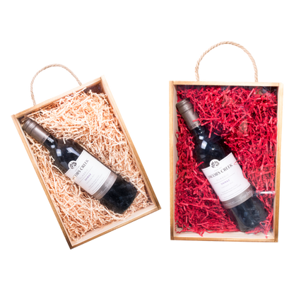 Single Bottle Wooden Box With Clear Acrylic Sliding Lid