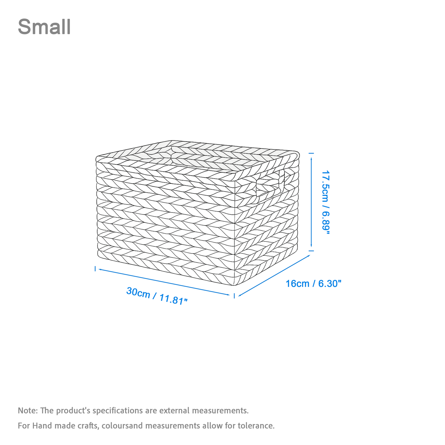 Deep Water Hyacinth Storage Basket - 3 Sizes