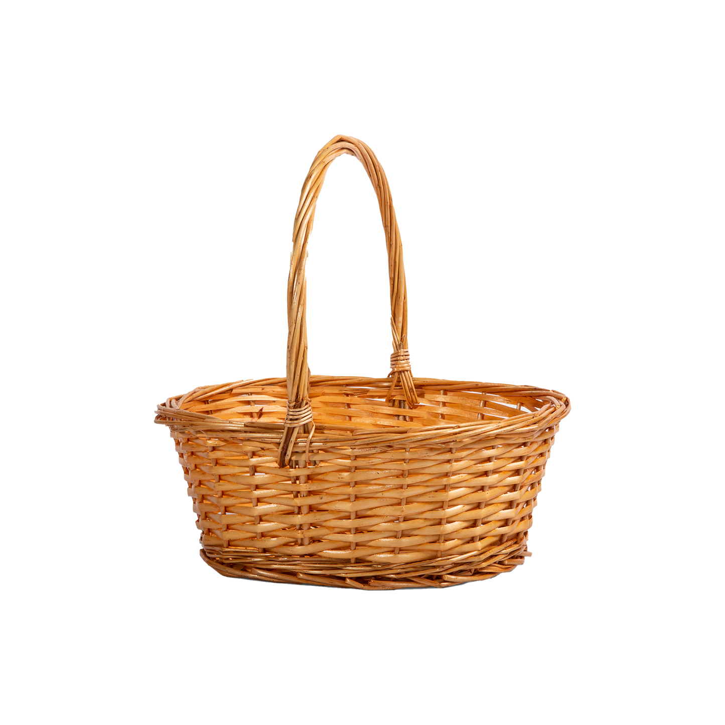 Small Light Steamed Wicker Shopper Basket