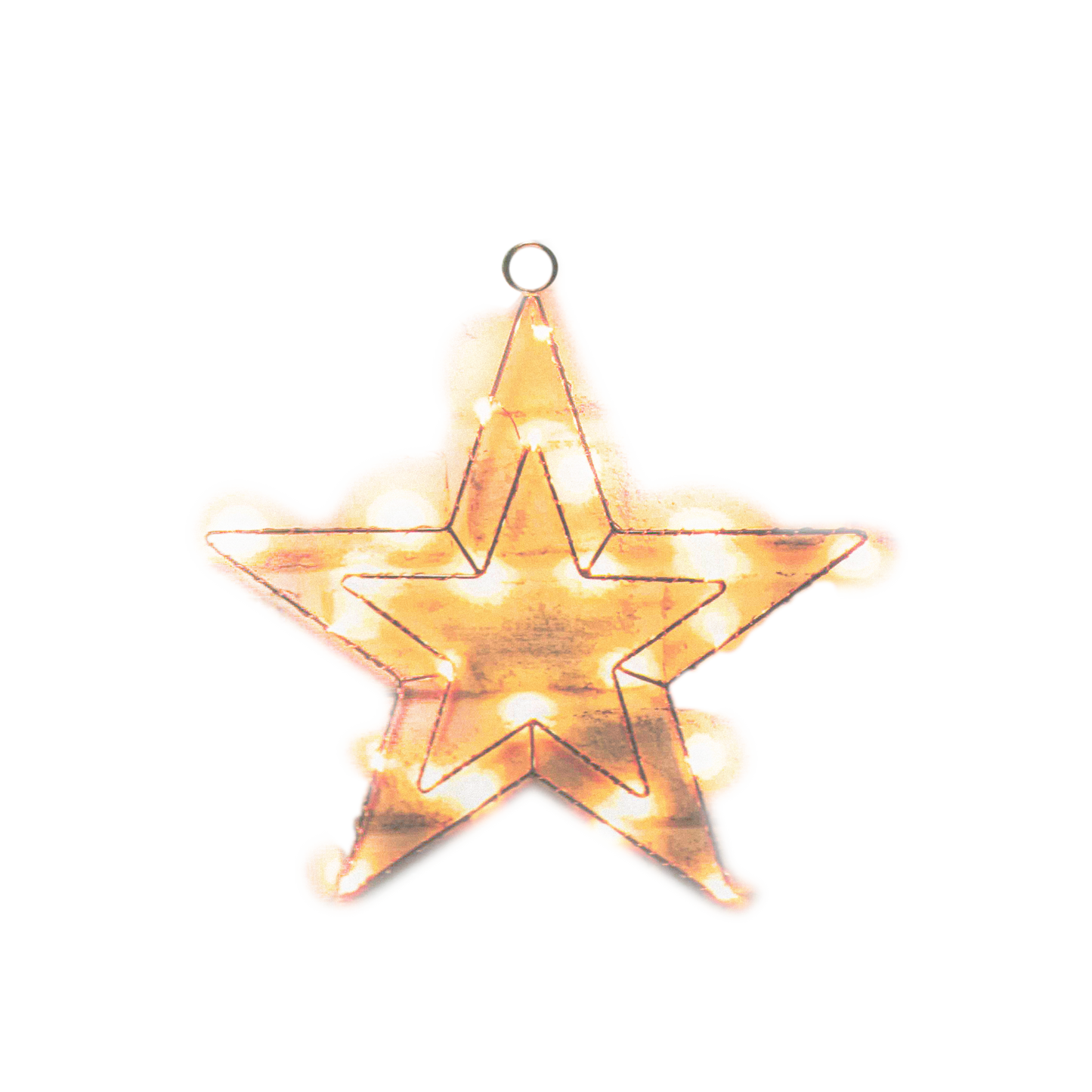 Star-Shaped 25L LED Decorative Hanging Light - Warm White