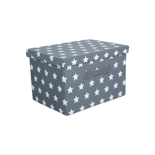 Star Pattern Foldable Lidded Fabric Storage Box