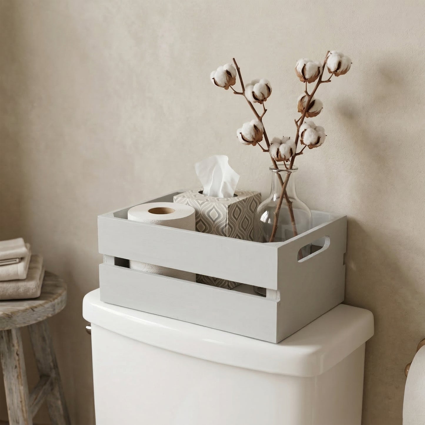 Grey Wooden Crate Display Trough - 3 Sizes