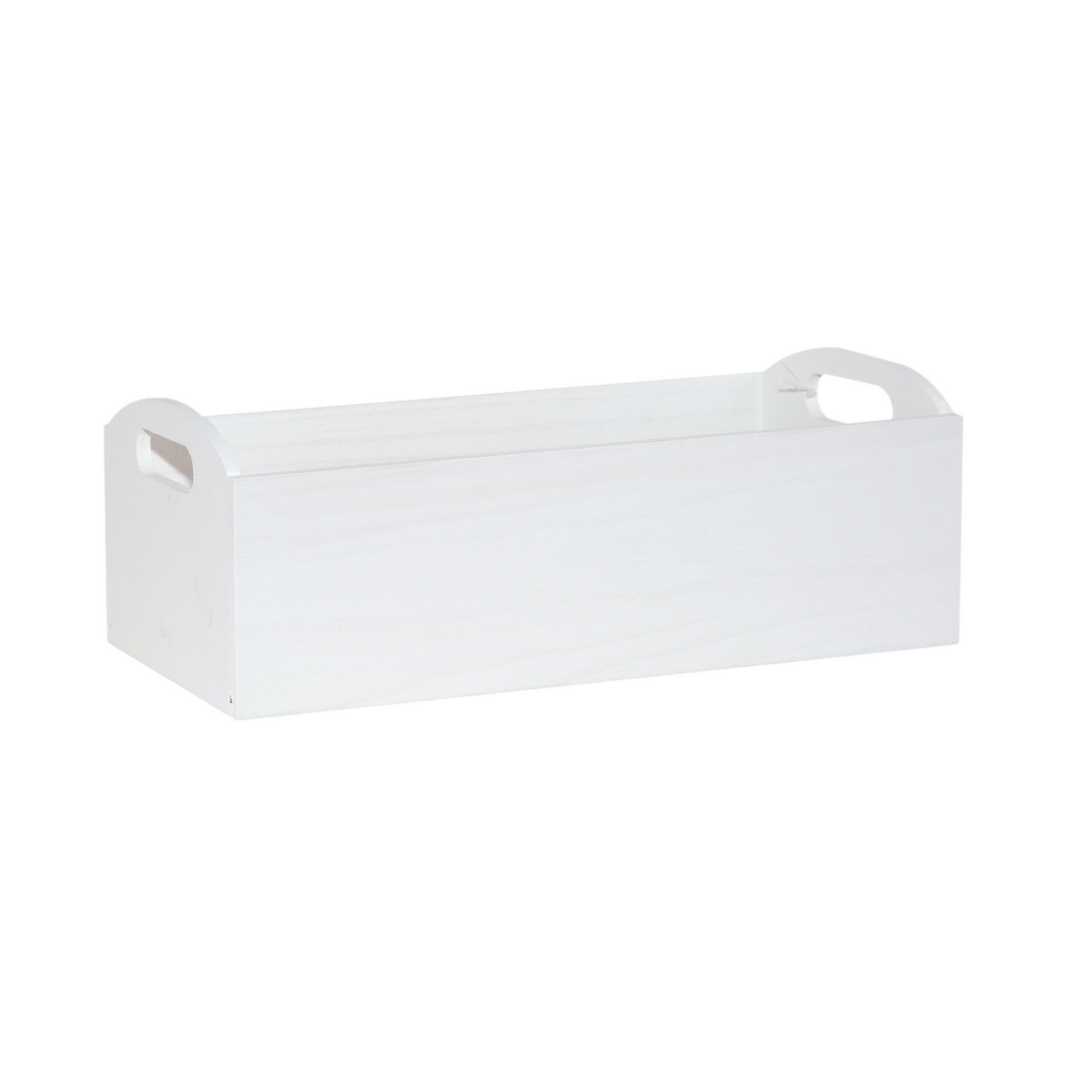 Wooden Storage Crate Packing Trough - White / Grey – Wickerfield